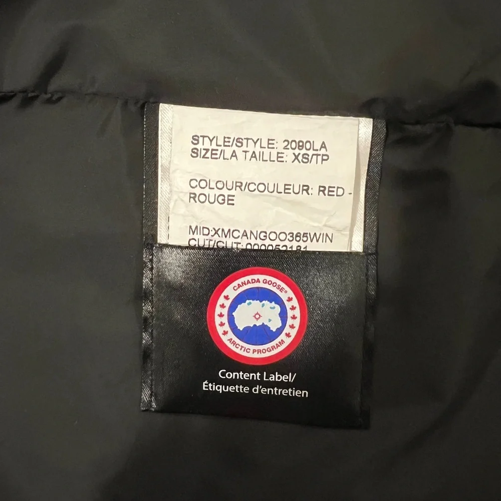 Canada Goose Women's Vibrant Red Puffer Coat with Fur Hood - Picture 11 of 16